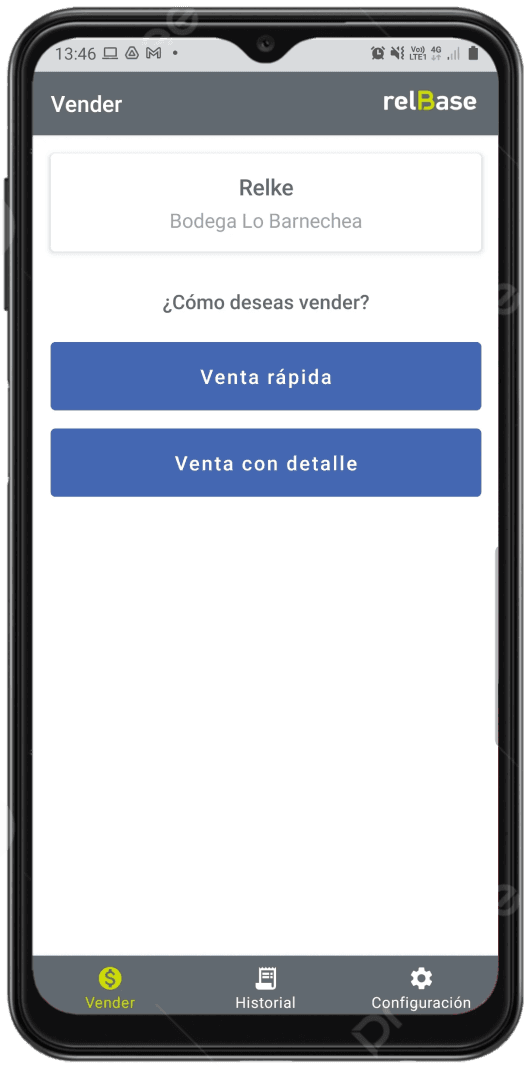 App relBase - Punto de venta móvil