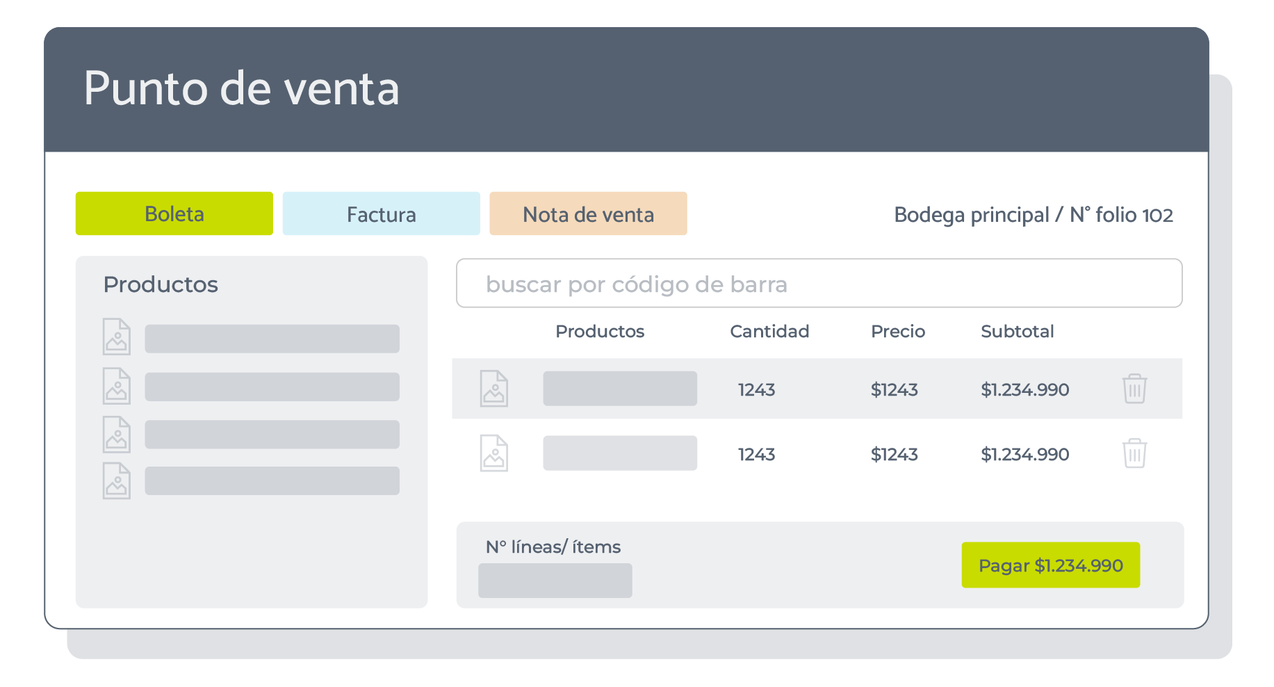 Emite notas de venta